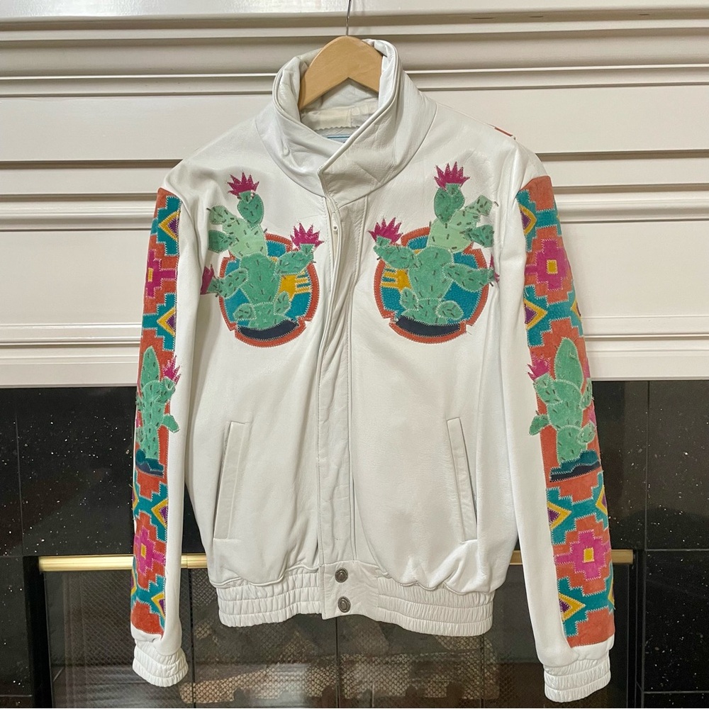 Vintage Arturo by Burray Olson Design Native American Leather Jacket